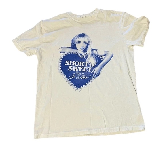 Sabrina Carpenter Short n Sweet Tour Is So Nice 2024 Concert Shirt Sz M Official - Picture 1 of 5